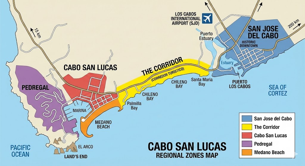 Cabo San Lucas Regional Zones Map